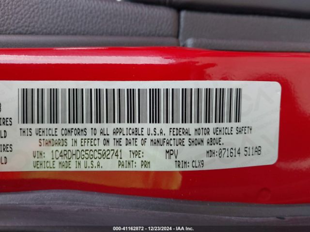 1C4RDHDG5GC502741 Dodge DURANGO LIMITED