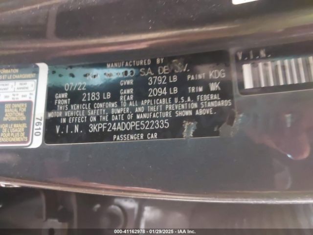 3KPF24AD0PE522335 KIA Forte Lxs