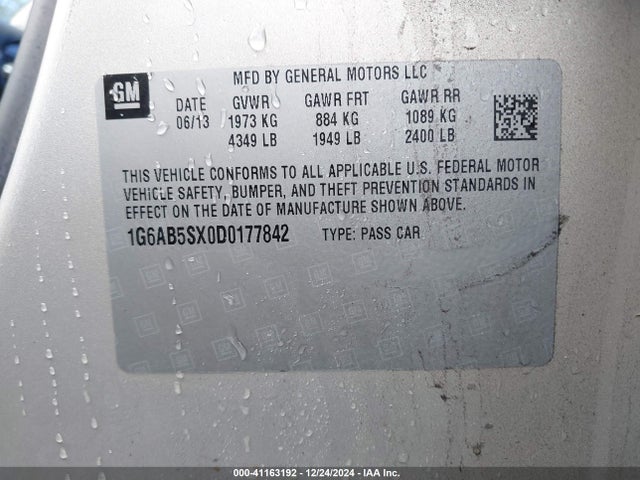 2013 CADILLAC ATS 1G6AB5SX0D0177842 Photo 8
