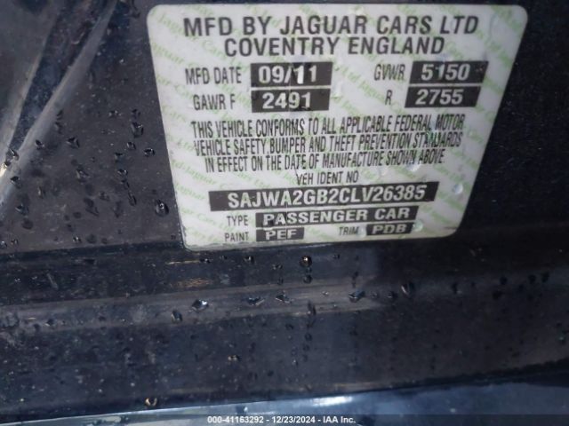 2012 JAGUAR XJ SAJWA2GB2CLV26385 Photo 8