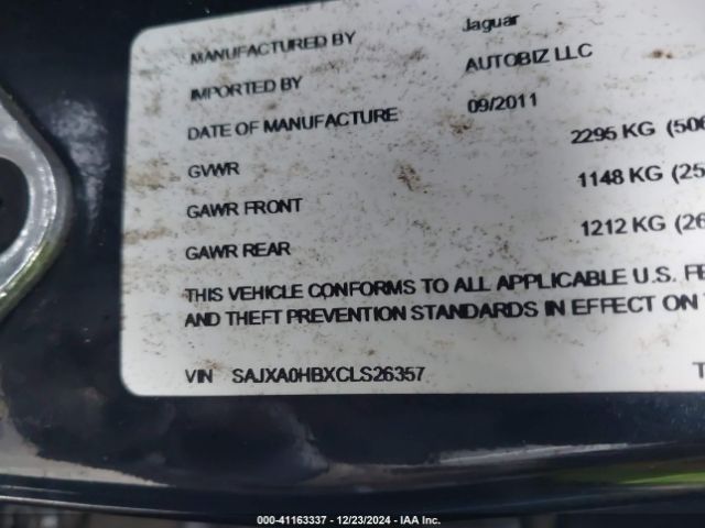 2012 JAGUAR XF SAJXA0HBXCLS26357 Photo 8