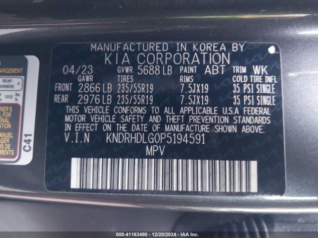 KNDRHDLG0P5194591 KIA Sorento Hybrid Ex
