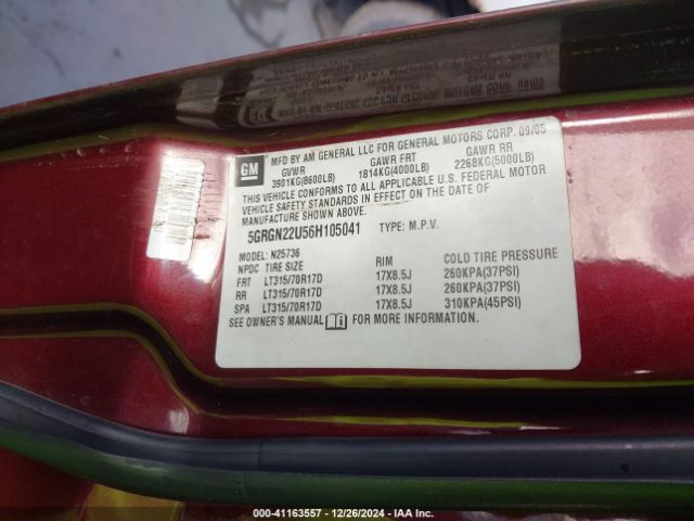 2006 HUMMER H2 SUT 5GRGN22U56H105041 Photo 8