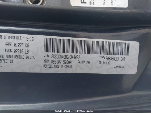 2C3CCAKG8GH344092 Chrysler 300c Awd