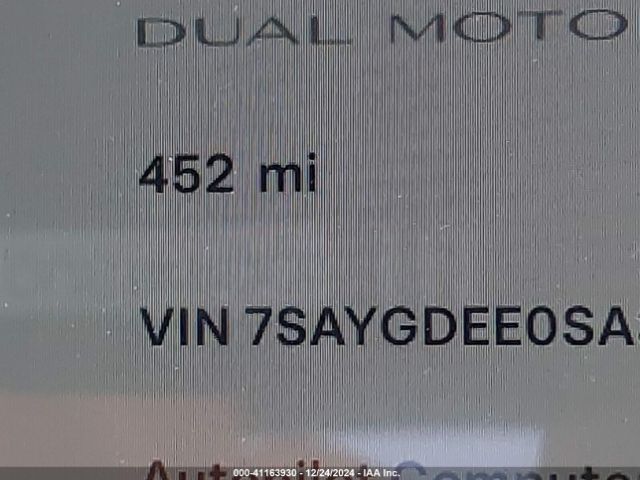 7SAYGDEE0SA350064 Tesla Model Y Long Range Dual Motor All-wheel Drive