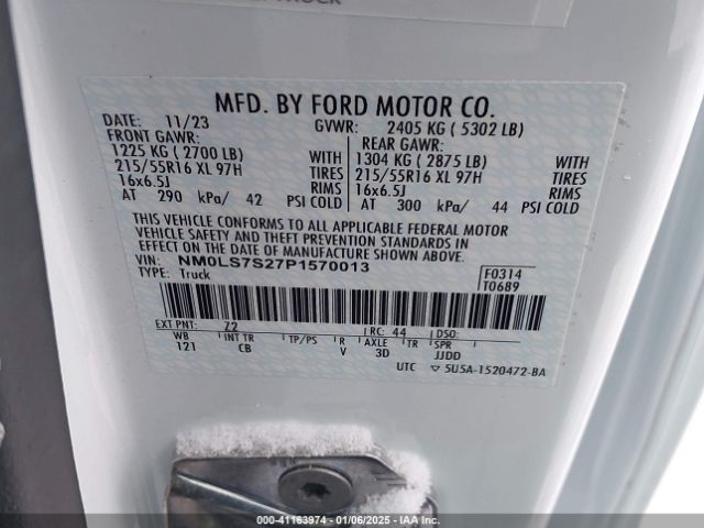 NM0LS7S27P1570013 Ford Transit Connect Xl Cargo Van