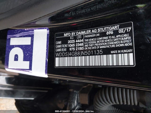 WDDSJ4GB8JN501135 Mercedes-Benz CLA 250 4MATIC