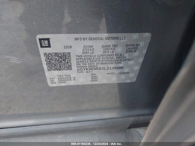 2020 CADILLAC XT5 1GYKNDRS2LZ139496 Photo 8