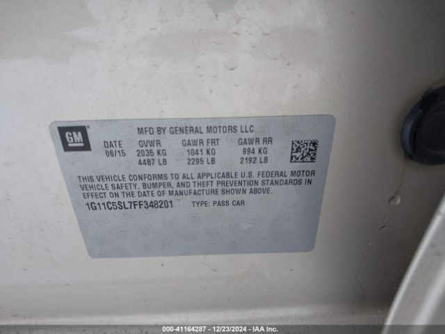 1G11C5SL7FF348201 Chevrolet MALIBU 1LT