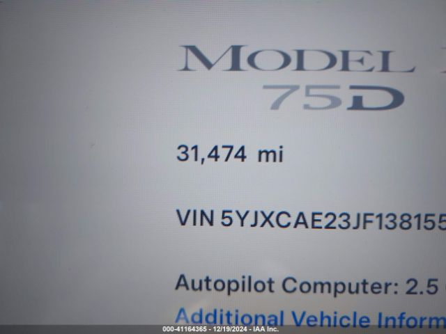 5YJXCAE23JF138155 Tesla Model X 100d/75d/p100d
