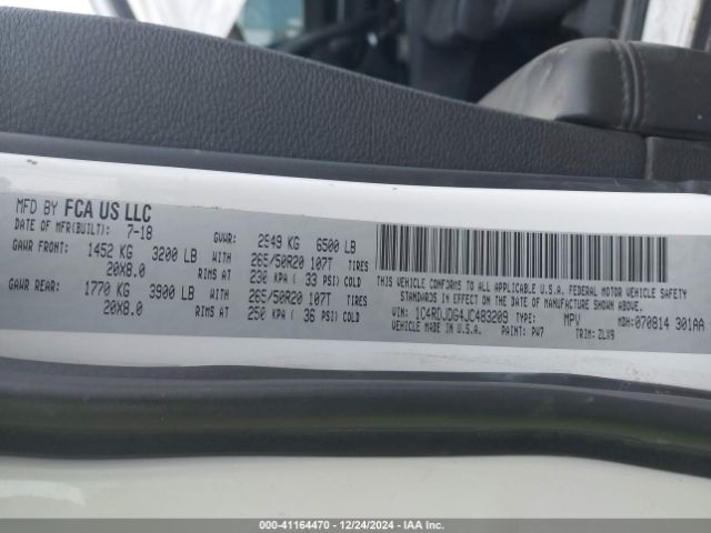 1C4RDJDG4JC483209 Dodge Durango Gt Awd