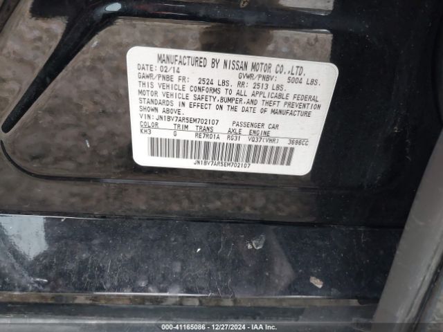 JN1BV7AR5EM702107 Infiniti Q50 Premium