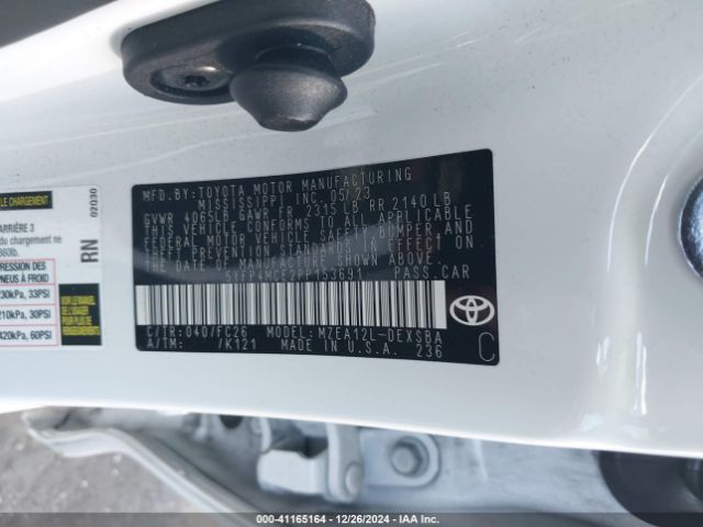 5YFP4MCE2PP153691 Toyota COROLLA SE