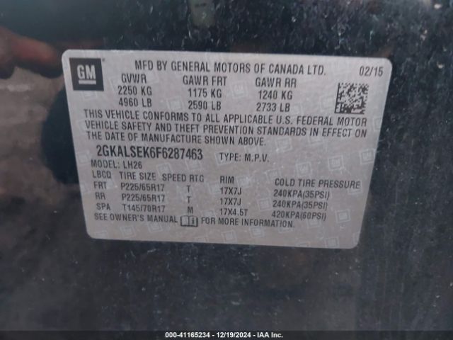 2GKALSEK6F6287463 GMC Terrain Slt-1
