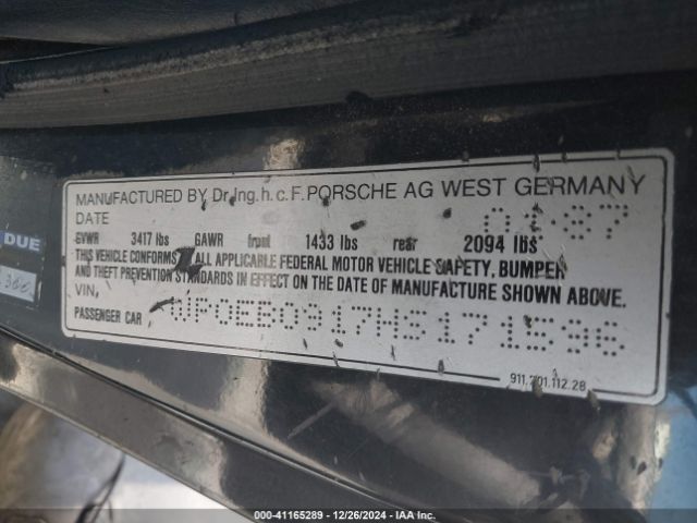 1987 PORSCHE 911 WP0EB0917HS171596 Photo 8