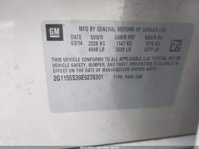 2G1155S39E9278301 Chevrolet IMPALA 2LZ