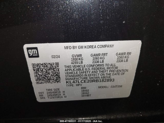 KL47LCE20RB182893 Buick Envista Avenir Fwd