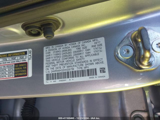 2HKRW6H32HH205759 Honda CR-V LX