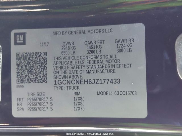 1GCNCNEH6JZ177433 Chevrolet Silverado 1500 Ls