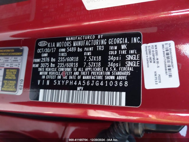 KIA Sorento 3.3l Ex 2018 5XYPH4A56JG410368 Image 9