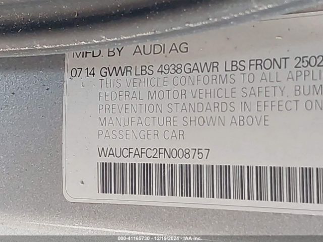 WAUCFAFC2FN008757 Audi A6 2.0t Premium