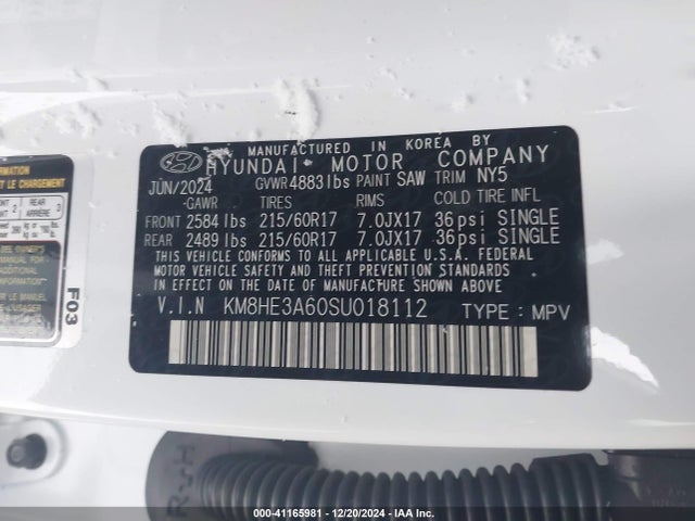 2025 HYUNDAI KONA ELECTRIC KM8HE3A60SU018112 Photo 8