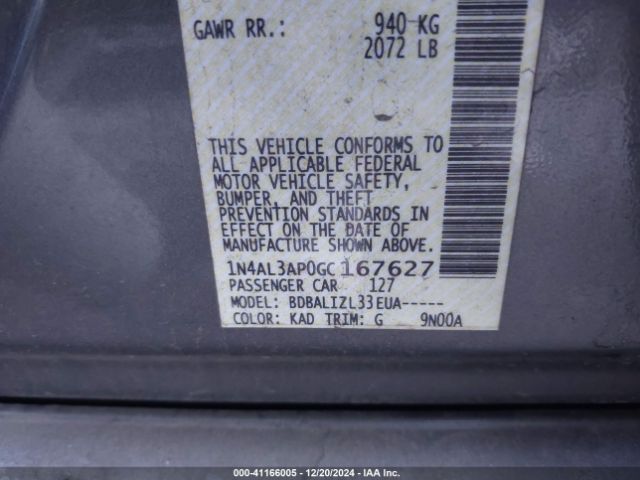 1N4AL3AP0GC167627 Nissan Altima