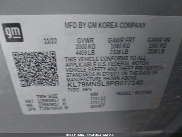 Chevrolet Trailblazer Awd Ls 2023 KL79MNSL9PB077140 Image 9