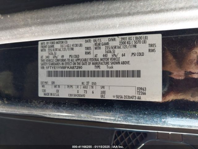 1FTYE1YM8FKA87290 Ford Transit-150