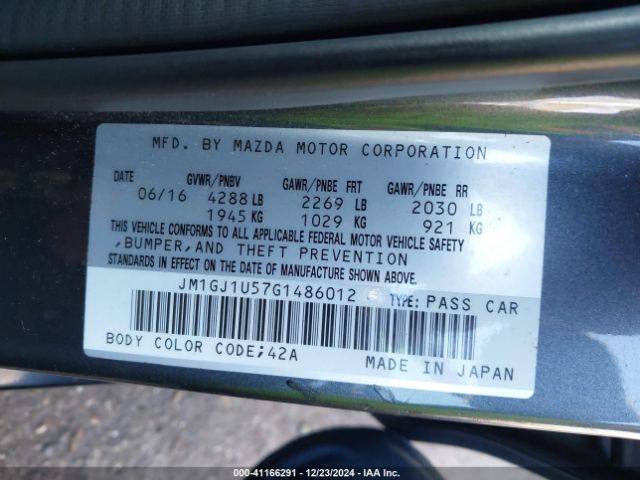 JM1GJ1U57G1486012 Mazda Mazda6 I Sport
