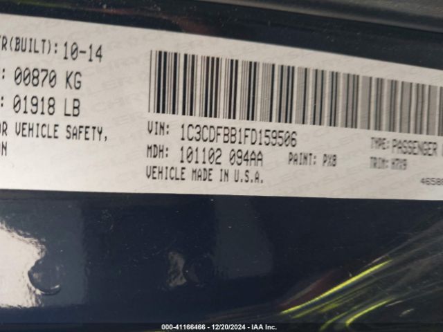 1C3CDFBB1FD159506 Dodge DART SXT