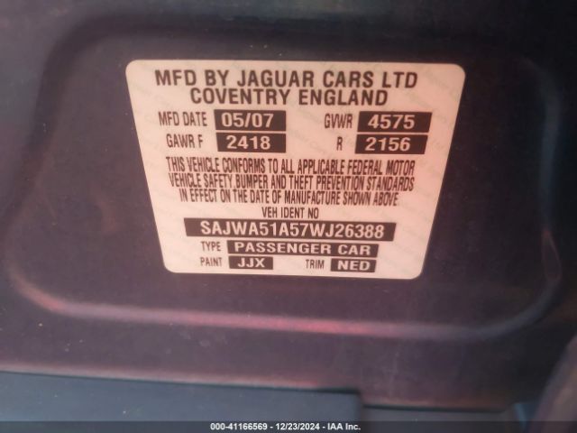 2007 JAGUAR X-TYPE SAJWA51A57WJ26388 Photo 8