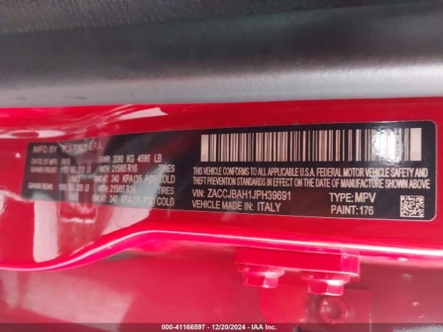 ZACCJBAH1JPH39691 Jeep Renegade Sport 4x4