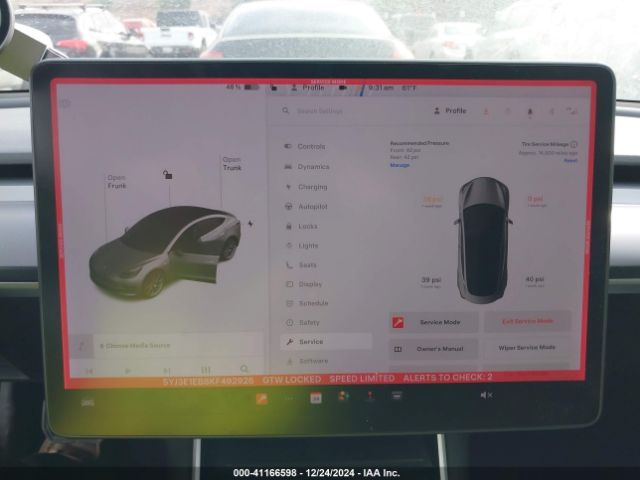 5YJ3E1EB8KF492926 Tesla Model 3 Long Range/performance