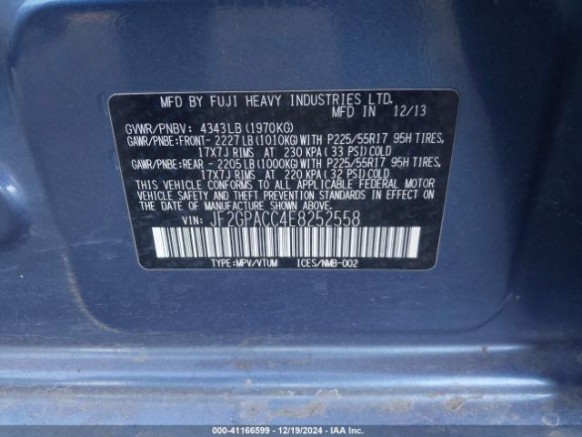 JF2GPACC4E8252558 Subaru Xv Crosstrek 2.0i Premium