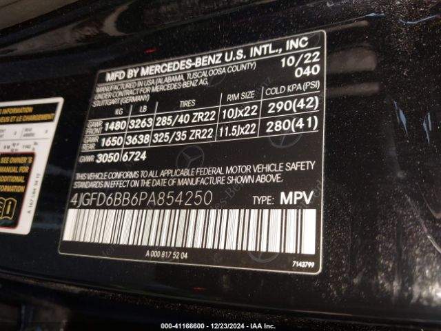 4JGFD6BB6PA854250 Mercedes-Benz Amg Gle 53 Coupe 4matic