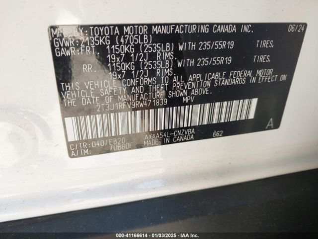 2T3J1RFV9RW471839 Toyota Rav4 Adventure