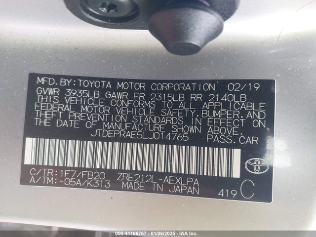 Toyota COROLLA LE 2020 JTDEPRAE5LJ014765 Image 9