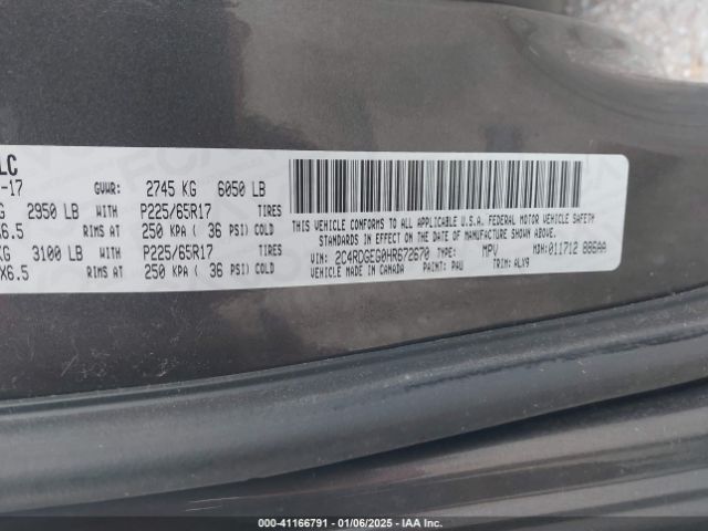 2C4RDGEG0HR672670 Dodge Grand Caravan Gt