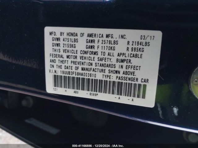 19UUB3F58HA003610 Acura Tlx Technology Package