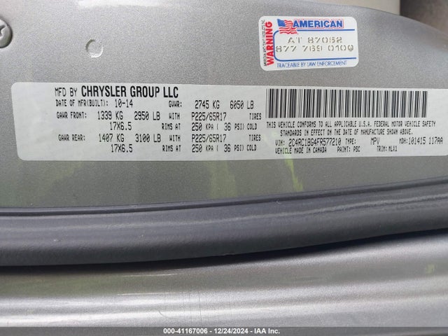 2C4RC1BG4FR577210 Chrysler Town & Country Touring