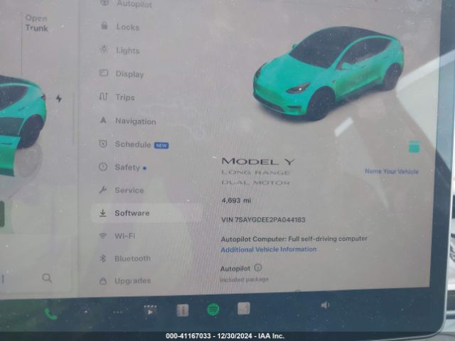 7SAYGDEE2PA044183 Tesla Model Y Awd/long Range Dual Motor All-wheel Drive