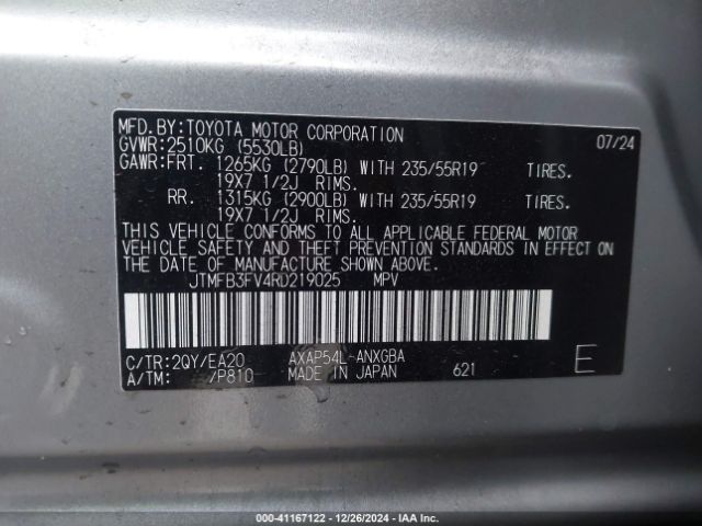JTMFB3FV4RD219025 Toyota Rav4 Prime Xse