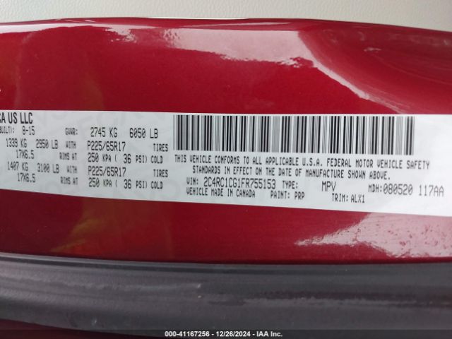 2C4RC1CG1FR755153 Chrysler Town & Country Touring-l
