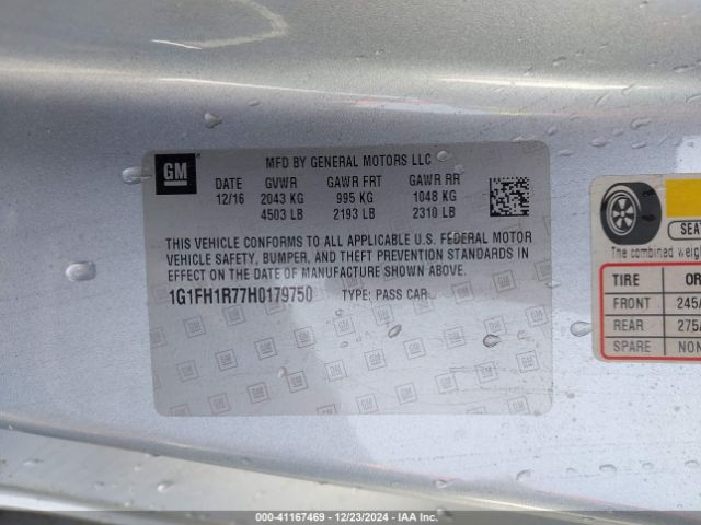 2017 CHEVROLET CAMARO 1G1FH1R77H0179750 Photo 8