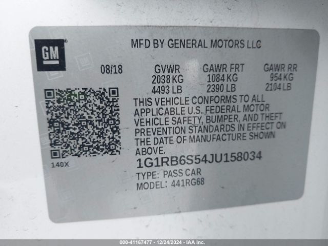 1G1RB6S54JU158034 Chevrolet Volt Premier