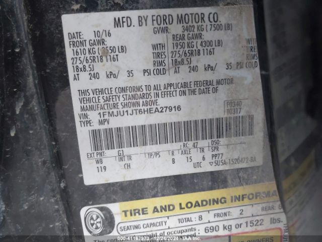 1FMJU1JT6HEA27916 Ford Expedition Xlt