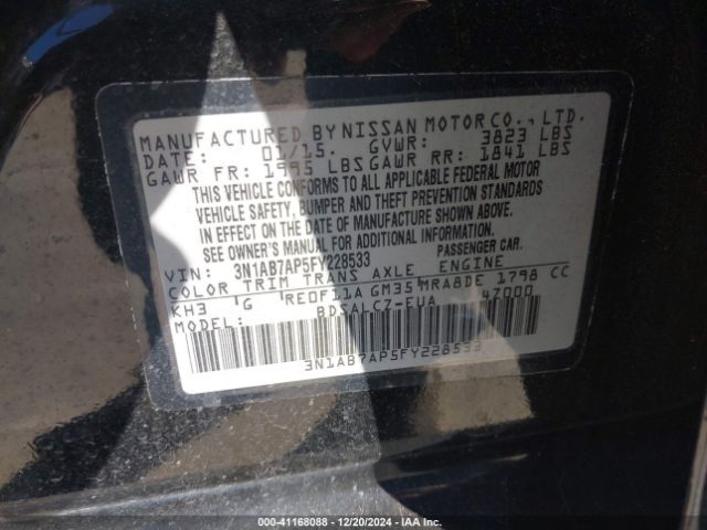3N1AB7AP5FY228533 Nissan SENTRA S