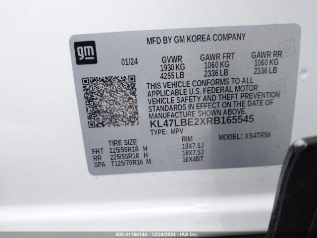 KL47LBE2XRB165545 Buick Envista Sport Touring Fwd