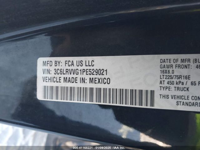 2023 RAM PROMASTER 2500 3C6LRVVG1PE529021 Photo 8